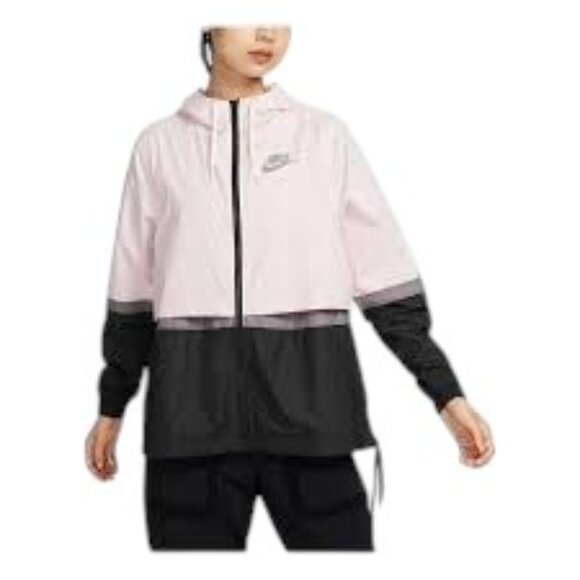 Nike Jackets & Blazers - Nike Sportswear Windbreaker Jacket Women’s L‎ Hooded Raincoat Logo Zip NWT